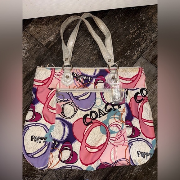 Coach Handbags - Coach Poppy Multicolor Tote Bag